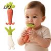 Soothing Toys for Babies Baby Silicone Carrot Teether, Food-Grade BPA-Free Chew Toy 3-6 Newborn Teething Essentials Months, Gum Massager, Boil-Safe