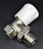 All-Copper Right-Angle Thermostatic Valve for Household Radiators, with 4/6 Points, 1-Inch Threads, and Manual Temperature Control