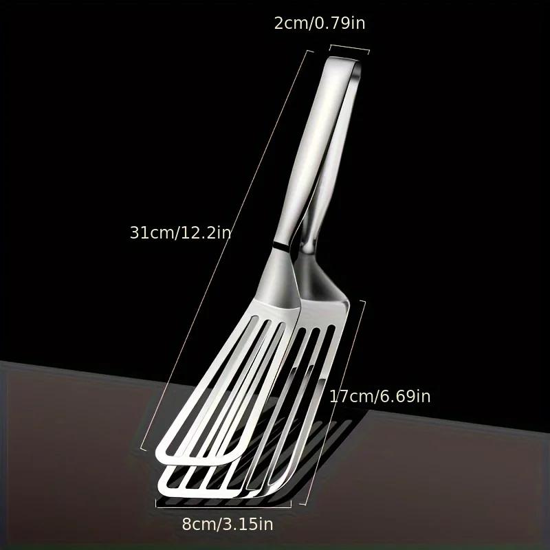 Stainless Steel Professional Kitchen Tongs for Cooking, Multi-Purpose Heavy Duty Food Tongs for Salad, BBQ, Baking, Frying