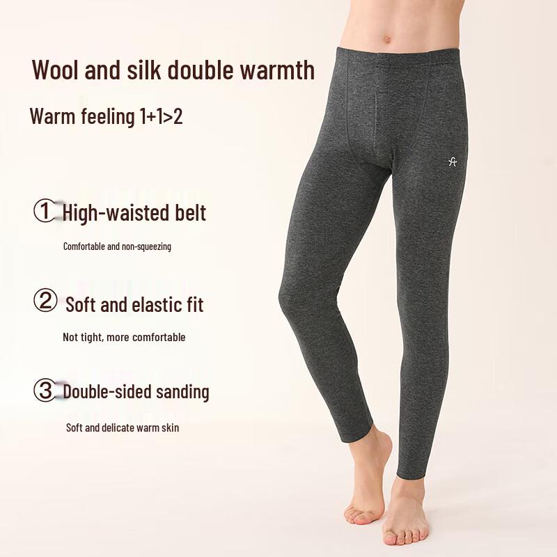 

Fenteng Couple s Wool & Silk High-Waist Thermal Leggings 3XL