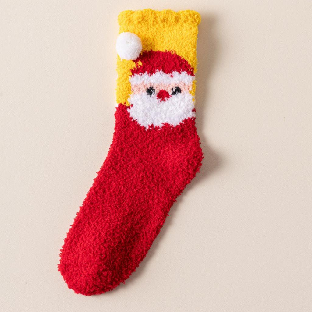 Women's Thick Mid-Calf Christmas Floor Socks for Sleep