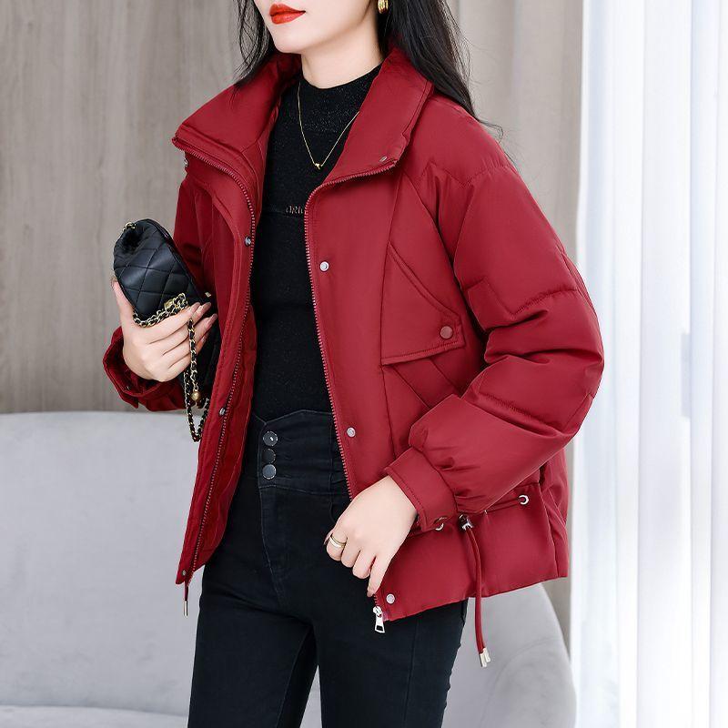 Winter Fashion Women Short Down Cotton Coat Loose Warm Thickened Slim Jacket
