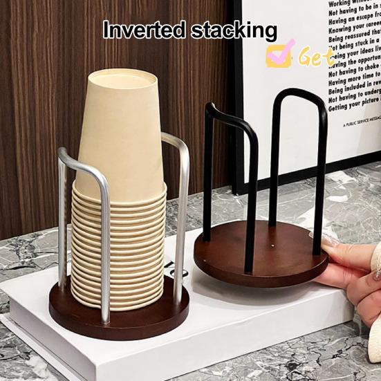 Disposable Cup Holder Single/Double Cup Rack Strong Load-bearing Cup Holder Home Office Restaurant Decor