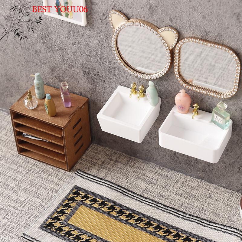 (YOUU06)1/12 Casa delle Bambole Lavandini Lavabo Modello Arredamento Bagno Casa delle Bambole Decorazione Accessori Casa Bambole