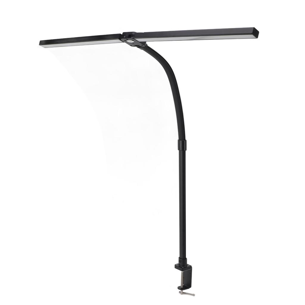 Double Head LED Desk Lamp for Home Office 24W Stepless Dimming Ultra Bright Gooseneck Desk Lamp for