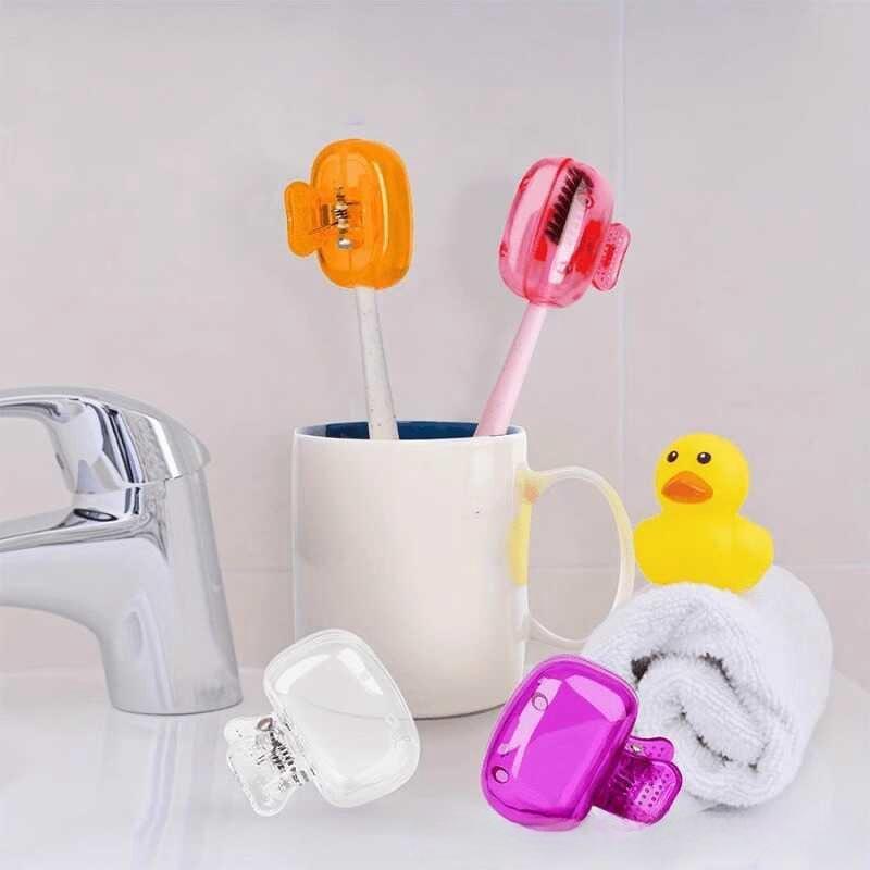 Portable Toothbrush Protective Cap Clip – Travel Essential Storage Case