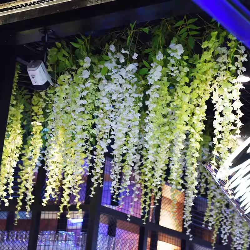 Simulated Wisteria Flower Wedding Purple Vine Decoration Background Fake Flower Wall Ceiling Party Simulated Flower Vine String