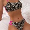 Women Summer Beach Holiday Sexy Leopard Printed Triangle Bikini
