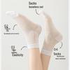 Women's Mulberry Silk Stockings - Summer Thin Mesh, Breathable, Seamless, Mid-Calf Socks for Spring/Autumn, Solid Color.