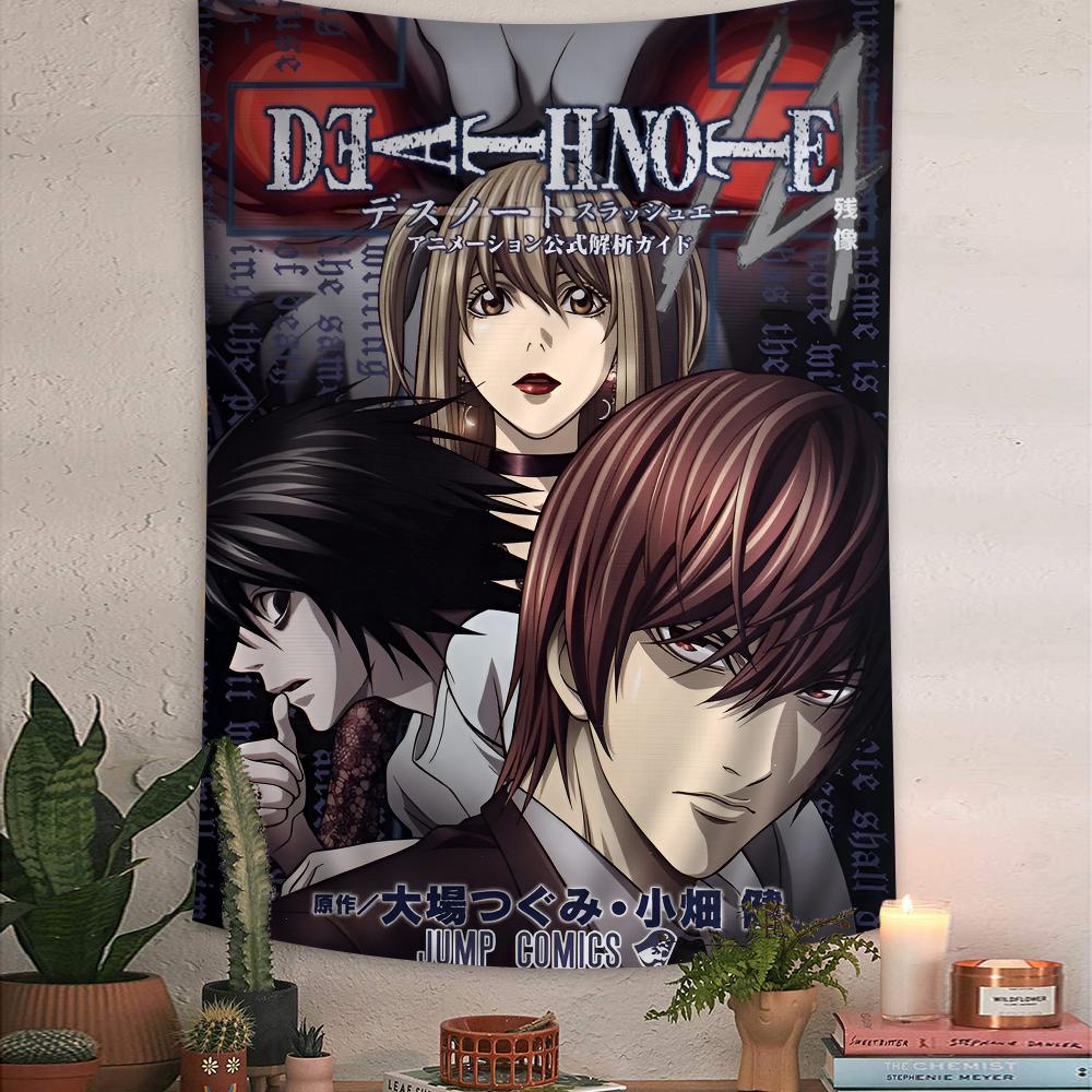 Аниме Тетрадь смерти DN L Красочный гобелен Настенный декор Богемные настенные гобелены Мандала Настенный декор Листы 50x70cm