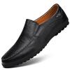 Genuine Leather Men Casual Shoes Breathable Soft Men Loafers Italian Brand Moccasins Slip On Black Driving Shoes Plus Size 37-47