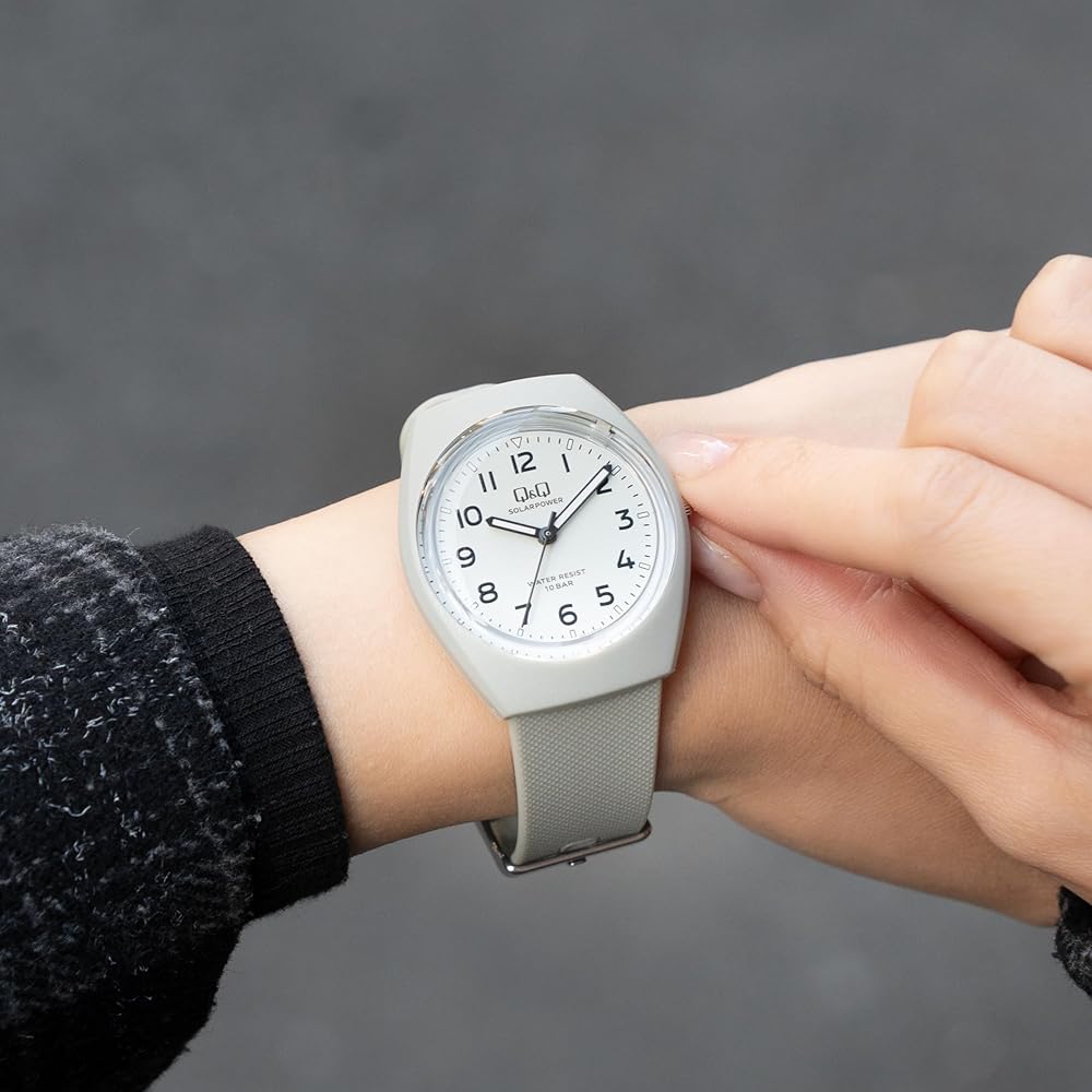 Citizen Q&Q Solar Analog Watch Sage Gray 10 Bar Water Resistant Lightweight E11A-003VK