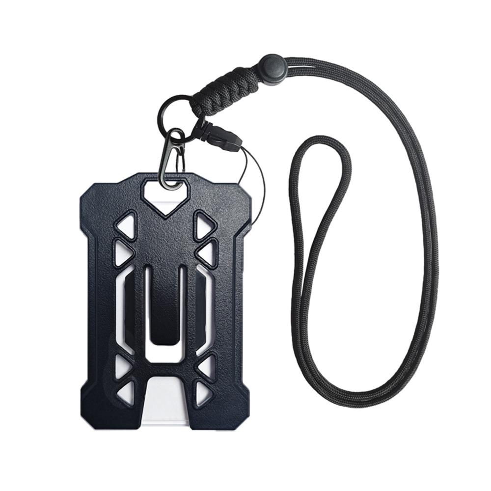 New Black Badge Holder Heavy Duty With Adjustable Lanyard ID Card Holder ID Badge Holder