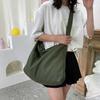 Fashion Solid Color Canvas Shoulder Bag Large Capacity Tote Bags Crossbody Bag For Women Travel Shopping Bags Daily