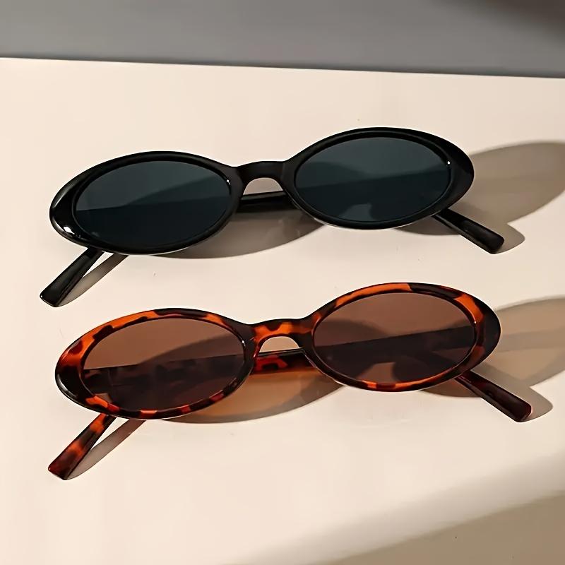 

2PCS Oval Frame Fashion Glasses Unisex Suitable for Daily Matching Street Photography And Driving