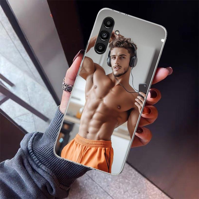 Sexy Muscle Man Gay Fitness Phone Case For Samsung Galaxy A17 A16 A15 A14 A13 A57 A56 A55 A54 A53 A37 A36 A35 A34 A33 A26 A25 A2