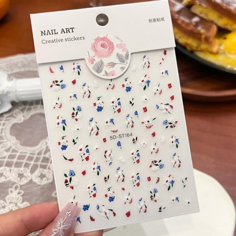 3D Decorative Stickers Ins Style Colorful Flower Daisy Nail Little Red Book Makeup