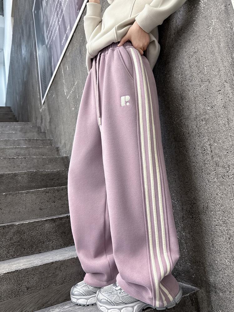 Mädchen Fleece-gefütterte Sweatpants - Herbst/Winter 2025, Vielseitig und lässig für mittlere und große Kinder.