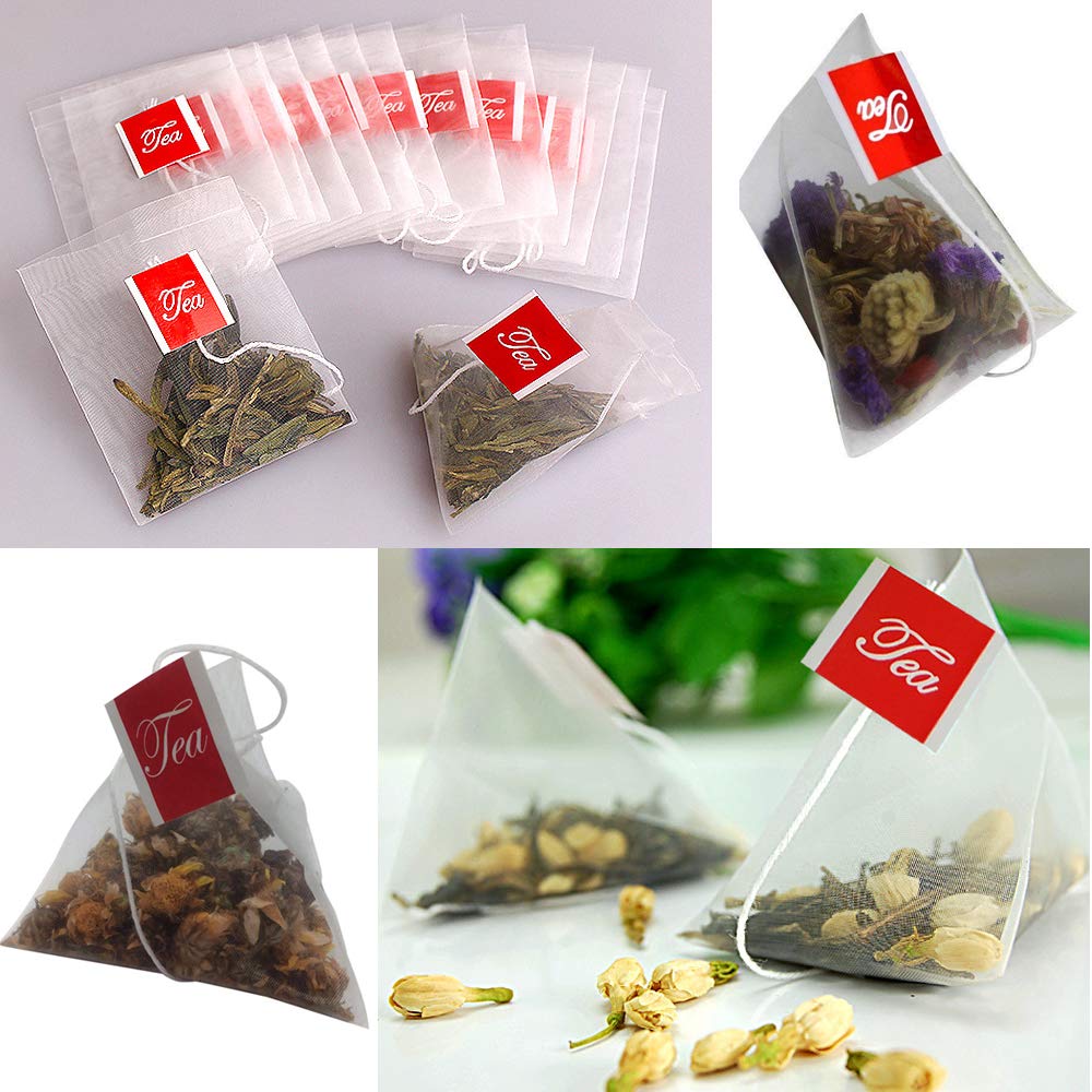Aidour HM Tea Bags, Food-Grade Triangular Pyramid-Shaped Tea Bags, 500 Tea Bags (5.87cm, 500 count)