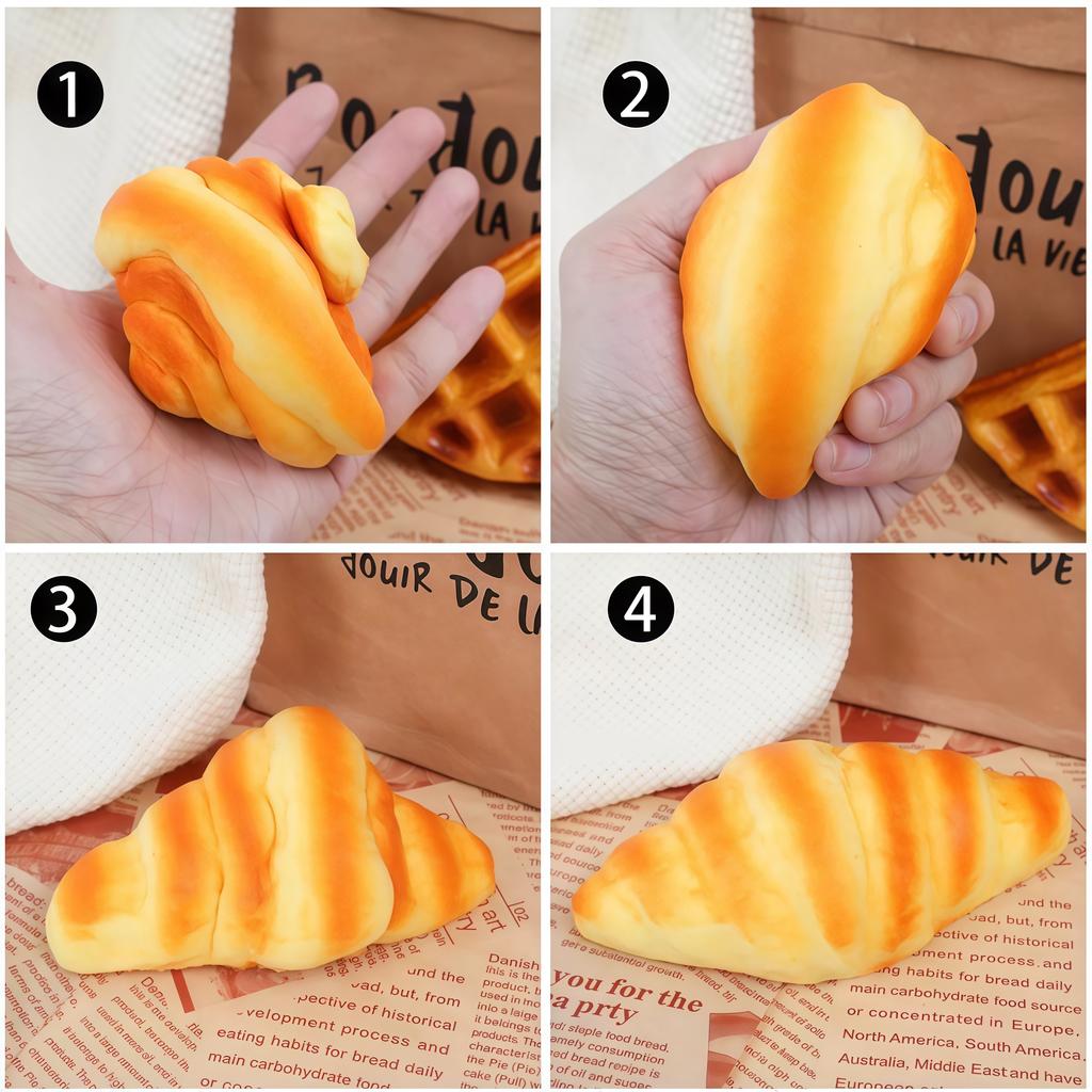 Creative Squishy Simulation Bread Pu Foam Kneading Music Slow Rebound Sensory Decompression Toy Hand Relaxation Toy Party Gifts
