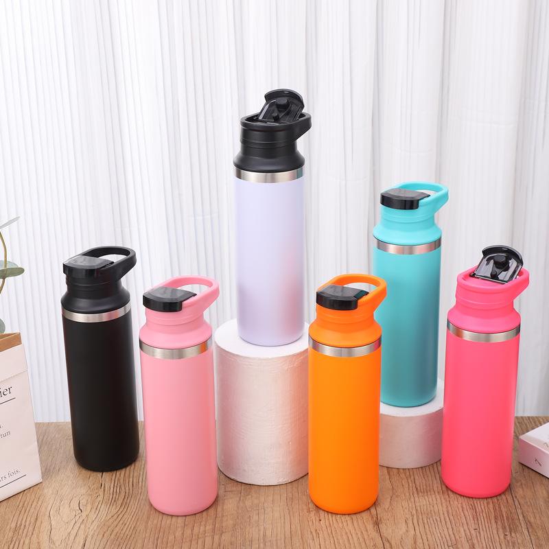 Stainless Steel Insulated Water Cup Simple Outdoor Large Capacity 500ml Fashionable Thermal Flask Vacuum Bottle