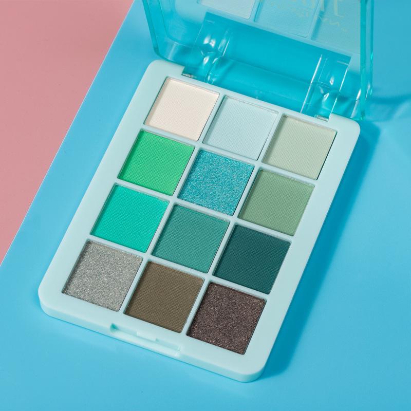 

12-цветная перламутровая матовая палетка теней для век Палитра теней для век Палитра для макияжа 15g