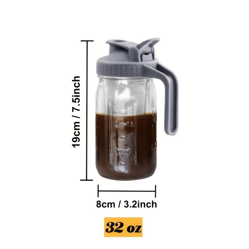 Cold Brew Coffee Maker Mason Jar Kanna - Heavy Duty Soda Lime Glass med högkvalitativt rostfritt stål Mesh Filter & Flip Cap Lock - Iced Tea & Coffee &