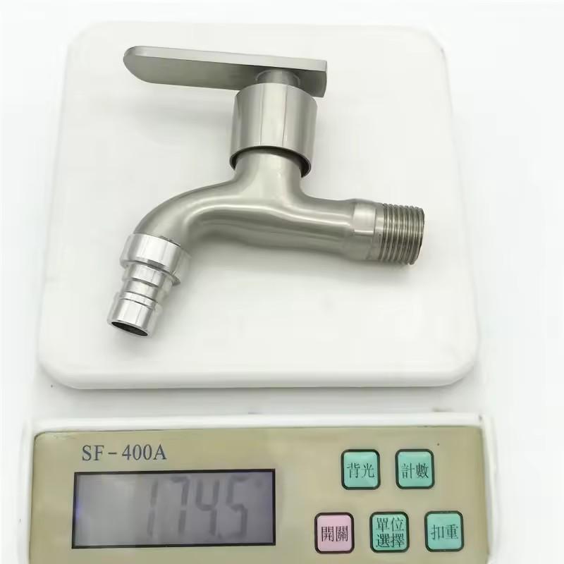 G1/2'' Washing Machine Faucet Tub Tap 304 Stainless Steel Kitchen Faucet Brushed Bathroom Water Faucet Wall Mount Outdoor Garden Faucet