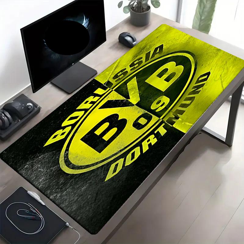 Tapis de Souris Impression Borussia Dortmund, Tapis de Bureau Antidérapant pour Clavier, pour PC Portable Gaming Travail Utilisation Quotidienne, Cadeau Surprise Cool pour Festival