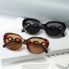 New Fashion Cat Eye Sunglasses Women Trendy Chain Temple Personalized Design 77111