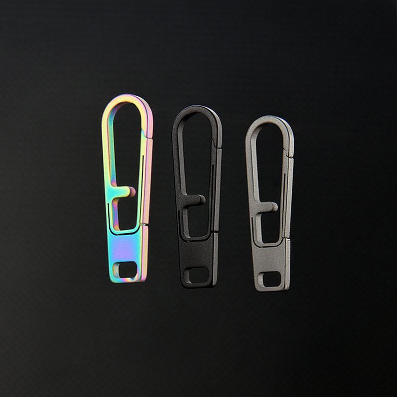 Titanium Alloy Zipper Puller Connector Keychain Portable Outdoor Small Tool for Bag Clothes Hardware Accessory