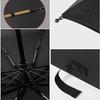 24 Bone Fully Automatic Umbrella Large, Black Rubber Sunshade Umbrella, Sun Protection Umbrella, Folding Sunny Umbrella.zwq