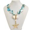 Bohemian Starfish Beaded Necklace Sea Series Shell Beaded Chain  Vacation