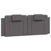 Bed Frame  Viana  without Mattress Gray 140x190 cm Faux Leather