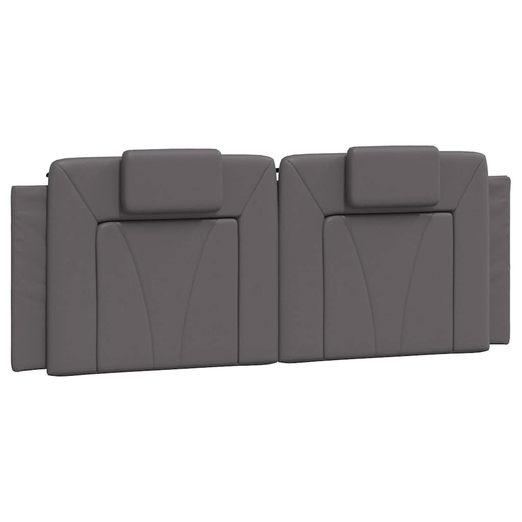 Bed Frame Viana without Mattress Gray 140x190 cm Faux Leather