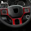 Carbon Fiber Steering Wheel Button Frame Cover for Dodge RAM 2016-2018 Interior Trim