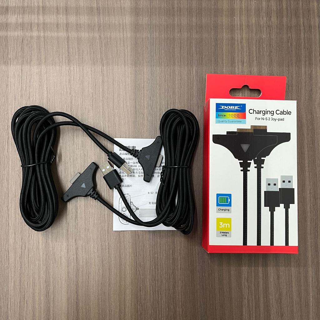 DOBE FOMIS ELECTRONICS 2Pcs Magnetic Charging Cable for Nintendo Switch Joy-Con 3m Dual Controller Charging Cord with LED Indicator