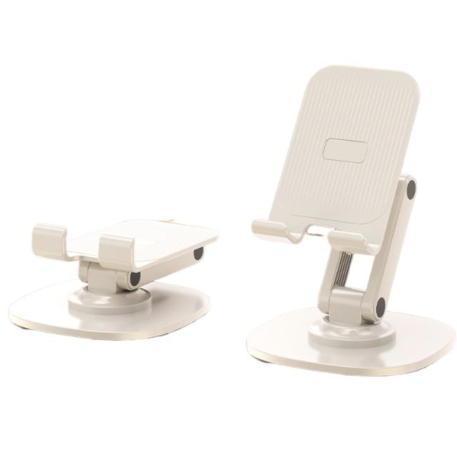 Direct Wholesale Dual-Axis Metal 360-Degree Rotating Stand Portable Adjustable Foldable Universal Mobile Phone Holder Mount Desk белый