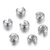 100pcs Open Crimp Beads Covers Crimp End Beads Stopper Spacer Beads for DIY Bracelet Jewelry Making Findings Components Supplies