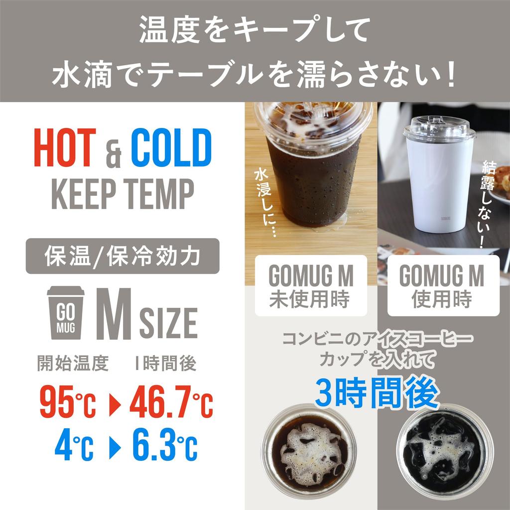 CB Japan Convenience Store Coffee Mist Vacuum Stainless CAFE GOMUG Tumbler, 460ml, Gray, Insulated, Steel, Double-Walled, Medium,