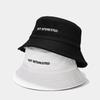 Fisherman Hat Men Women Summer Sun Protection Wide Brim With Embroidered Letters For Outdoor Activities