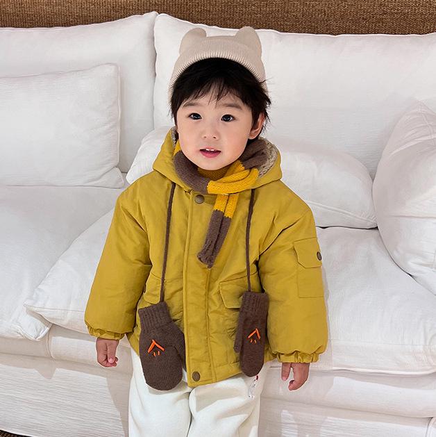 Унисекс Детская стеганая хлопковая куртка - Ветрозащитная, водоотталкивающая и утепленная для осени/зимы 110 cm