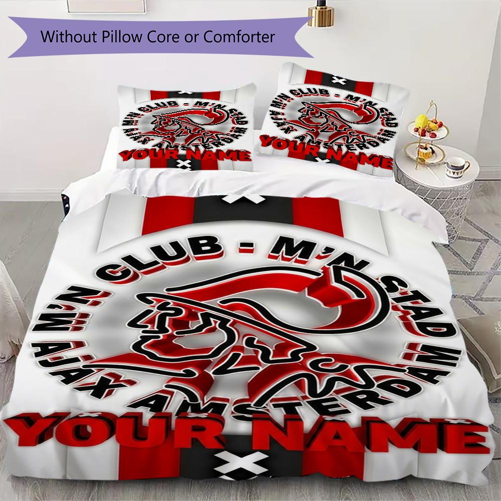 Biancheria da letto AJAX con nome personalizzato, set copripiumino federe, regalo di compleanno per la casa(1 * copripiumino + 2 * federa, senza nucleo)_xia