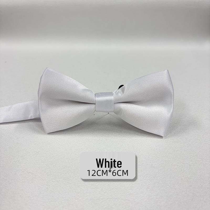 Papillon Monocolore in Seta Poliestere da Uomo - Senza Cravatta, Senza Nodo, Disponibile in Vari Stili e Colori