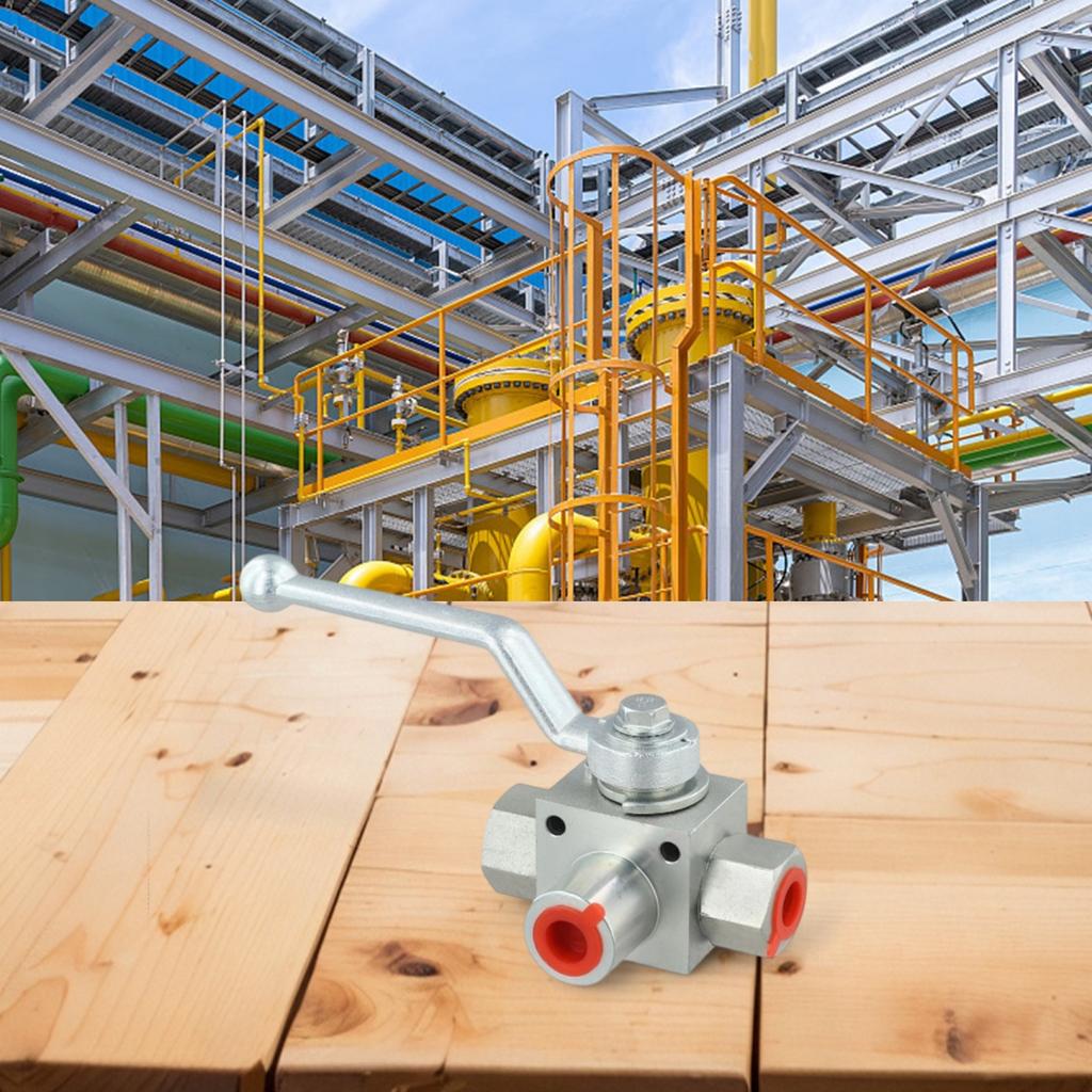 3 Way Ball Valve Manual Control for High Pressure Fluid Systems Up To 7250 PSI