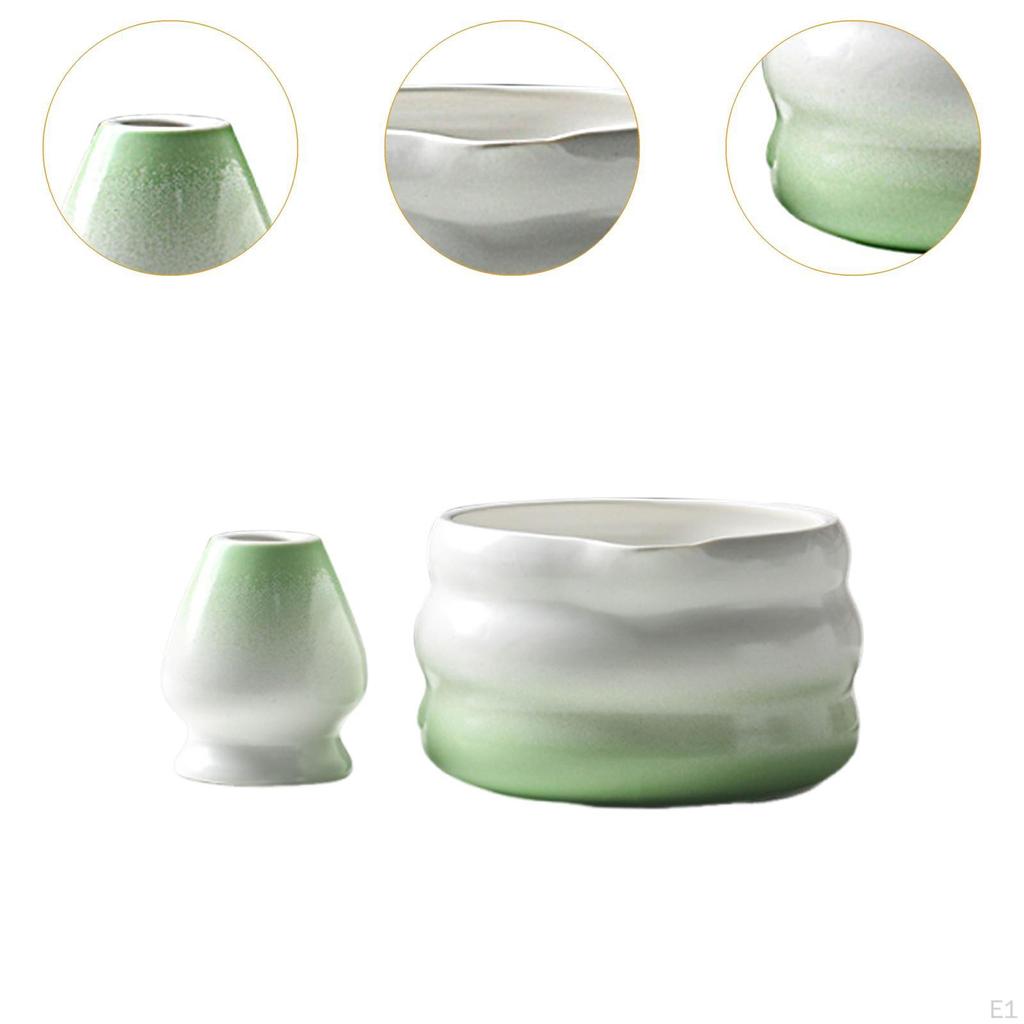 Japanisches Matcha Tee-Set, Kit mit Schale, Besenhalter, Elegantes Set