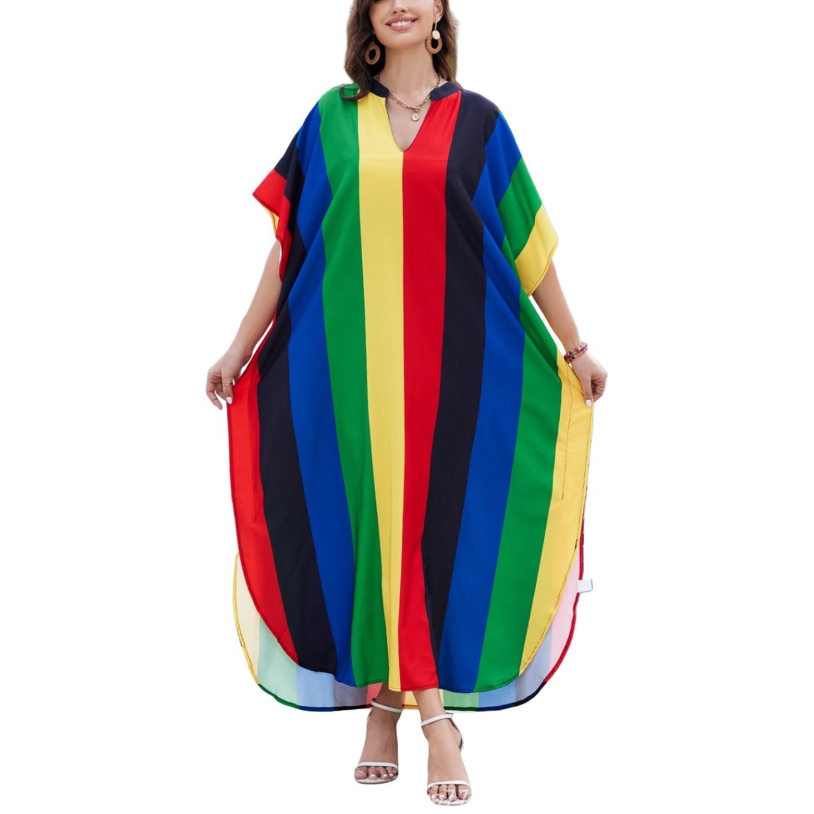 

Пляжная накидка с красочным цветочным принтом, свободный халат для отдыха, бикини, рубашка от солнца One Size жёлтый