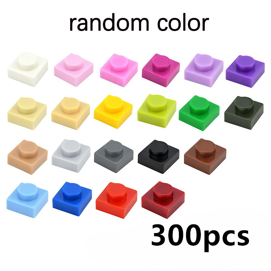 300 Stück DIY Partikel 3024 Dünne Bausteine 1x1 Noppen Steine Pädagogisches Zusammenbauen Konstruktion Kompatibel 3034 Kinderspielzeug