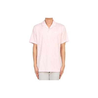 Solid Color Polo Neck Short Sleeve Polo Shirt Men Tops Pink GMJT08406S-054