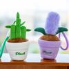 Plant Series Plush Pendant Simulation Plants Cactus Wealth Tree Dandelion Lavender Creative Keychain Hangings For Gifts
